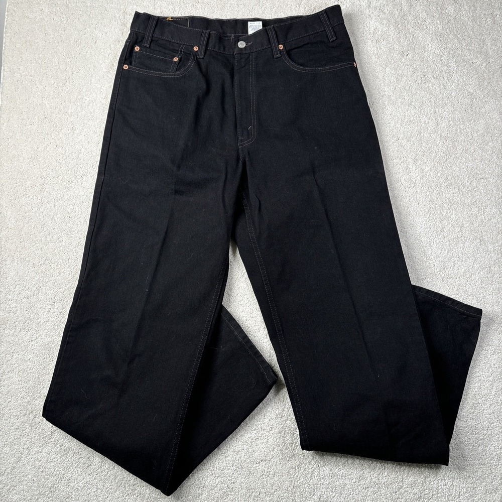 Vintage Levis 550 Jeans Mens 36x36 Actual 34x36 Black Relaxed Fit Made USA Denim
